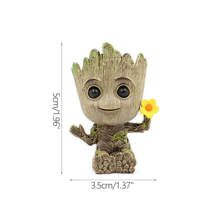 Decorazione della casa Artigianato Modello in miniatura Ufficio Desktop Display Cartoon Groot Figurine Artigianato Decor Albero Uomo Ornamento 5CM