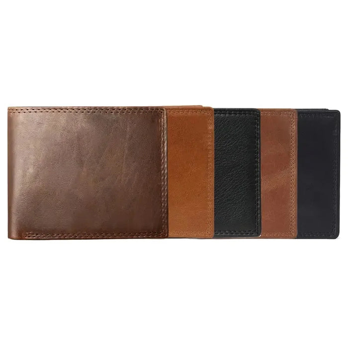 Portafogli da uomo in vera pelle di mucca con tasca portamonete portafoglio da uomo Vintage con blocco RFID portafoglio da uomo in vera pelle con porta carte