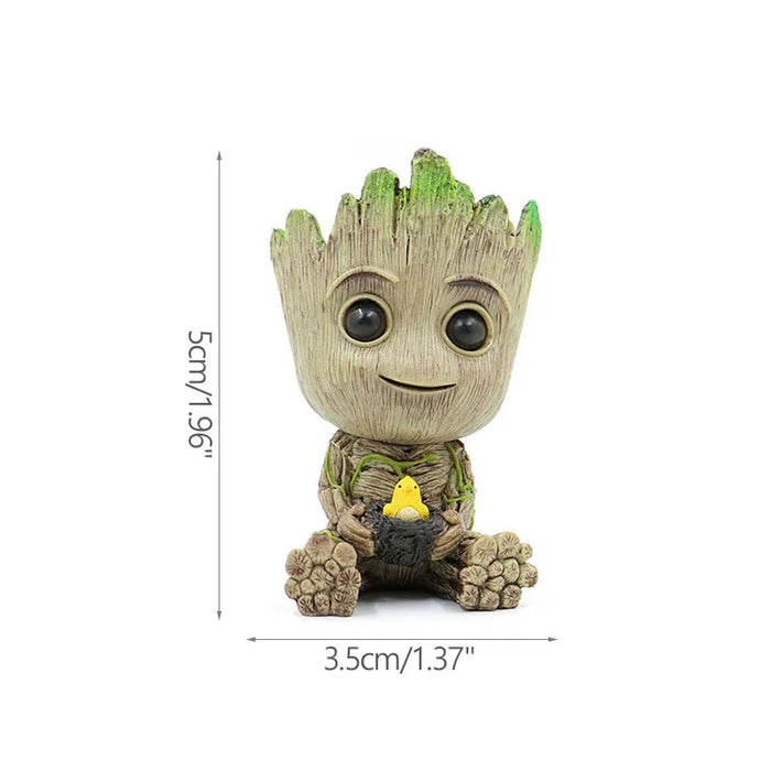 Decorazione della casa Artigianato Modello in miniatura Ufficio Desktop Display Cartoon Groot Figurine Artigianato Decor Albero Uomo Ornamento 5CM