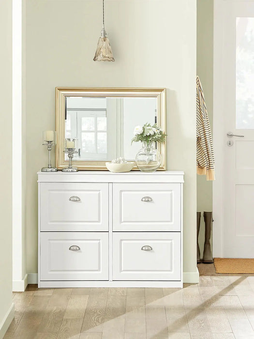 SoBuy FSR79 Scarpiera con scarpiera a 4 patta scarpiere con 8 superfici per ripiani Cassettiera per scarpe Scaffale per scarpe