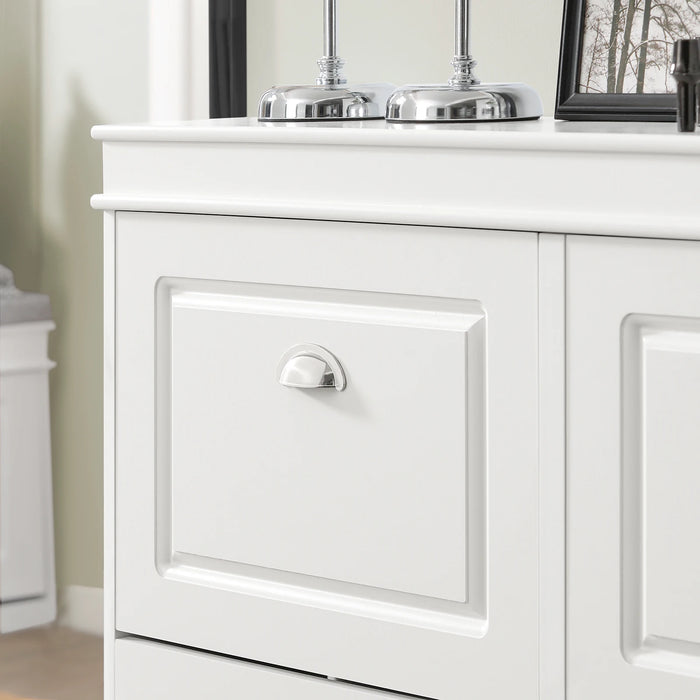 SoBuy FSR79 Scarpiera con scarpiera a 4 patta scarpiere con 8 superfici per ripiani Cassettiera per scarpe Scaffale per scarpe