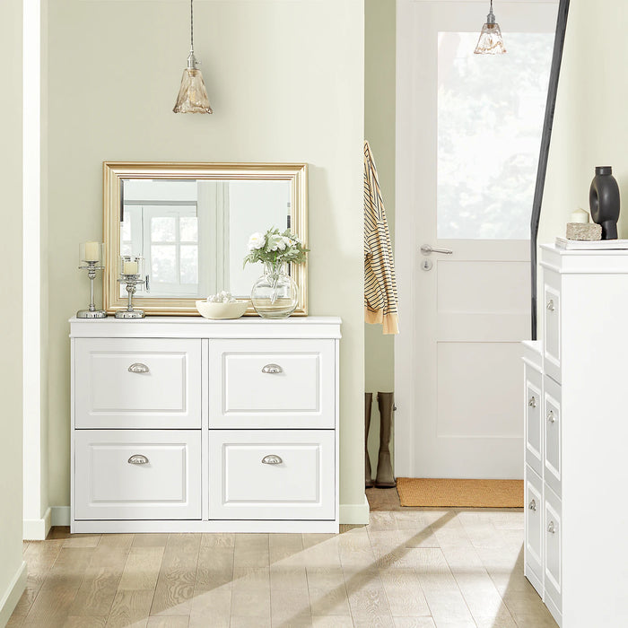 SoBuy FSR79 Scarpiera con scarpiera a 4 patta scarpiere con 8 superfici per ripiani Cassettiera per scarpe Scaffale per scarpe