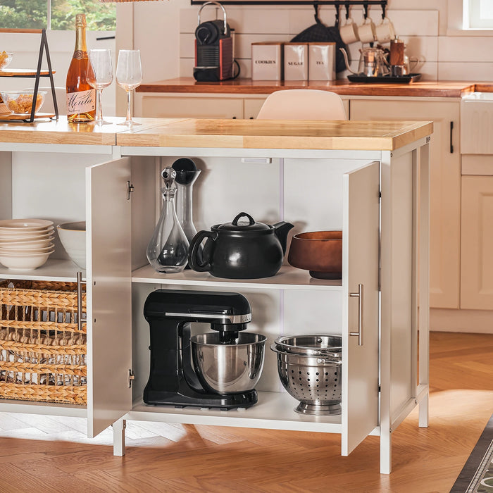 SoBuy KNL09-WN Isola della cucina Armadio da cucina indipendente Comò Highborad Armadio Credenza Tavolo da bar Buffet BHT Circa 170x89x60 cm