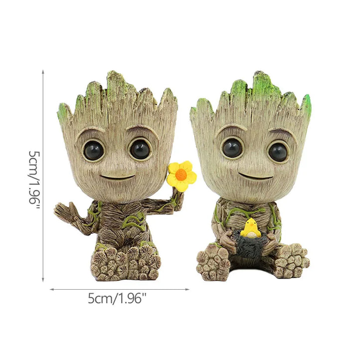 Decorazione della casa Artigianato Modello in miniatura Ufficio Desktop Display Cartoon Groot Figurine Artigianato Decor Albero Uomo Ornamento 5CM