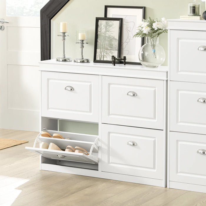 SoBuy FSR79 Scarpiera con scarpiera a 4 patta scarpiere con 8 superfici per ripiani Cassettiera per scarpe Scaffale per scarpe