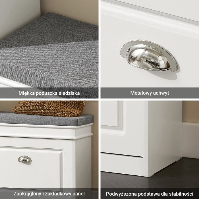 SoBuy FSR82-K Scarpiera Scarpiera con patta Panca per scarpe con cuscino del sedile cassettiera per scarpe Panca BHT circa: 60x51x24 cm