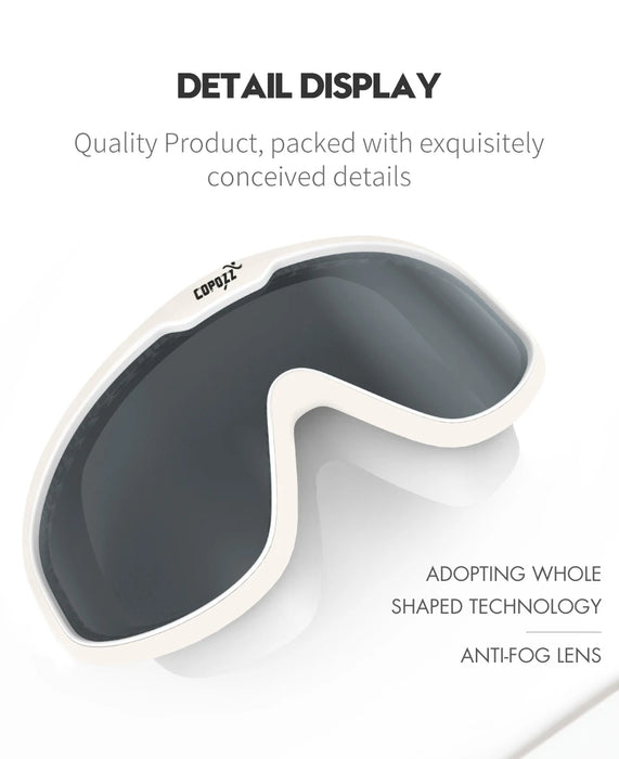 COPOZZ 2025 Occhialini da nuoto antiappannamento Lenti a forma intera Protezione UV con grande montatura in silicone Occhiali da nuoto per uomini e donne