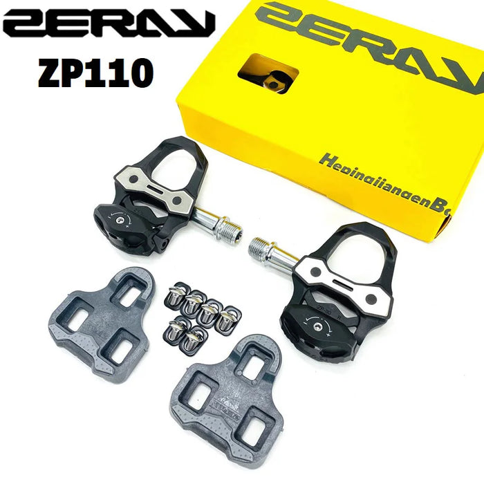ZERAY ZP-110 Pedali ultraleggeri da strada in fibra di carbonio compatibili con pedale autobloccante Keo Pedale da strada professionale con set di tacchette