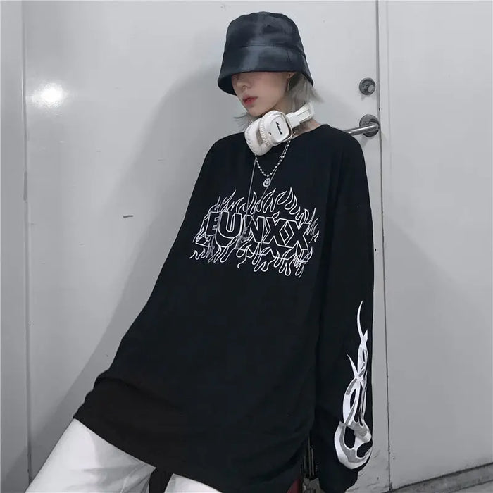 Felpa con Zip nera da donna coreana giacca invernale abbigliamento felpe con cappuccio oversize donna taglie forti tasche Vintage cappotti grandi Casual