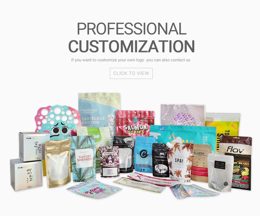 100 sacchetti colorati con chiusura a zip in foglio di alimentazione superiore, sacchetti per alimenti, sacchetti in foglio di alluminio Mylar, sacchetti per tè, sacchetti per alimenti