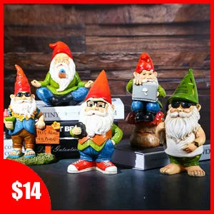 4 pz/set divertenti Mini gnomi giocare a Golf Dog resina nani Sport statua carino fai da te per scrivania Bonsai decorazione ornamento Dropshipping