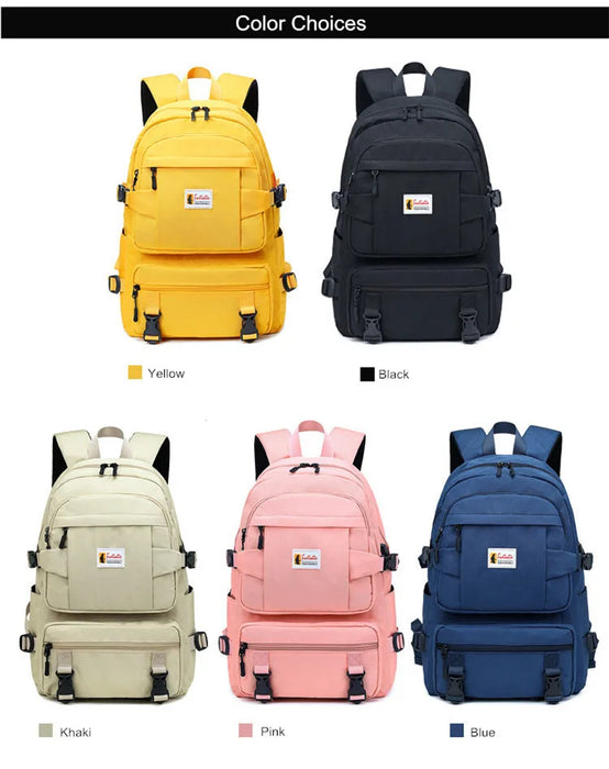 Fengdong moda zaino giallo zaini per bambini per ragazze zaino oxford grande scuola impermeabile per zaino per adolescenti