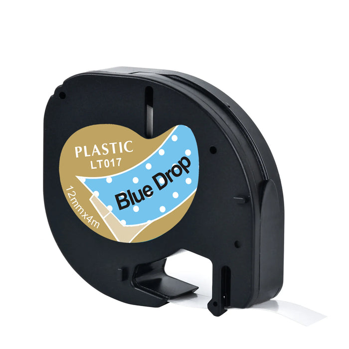 CIDY 91201 Compatibile 12mm*4m Nero su bianco Dymo Letratag Nastro in plastica LT 91331 LT 9120112267   18769 18771 per LT-100H LT-100T