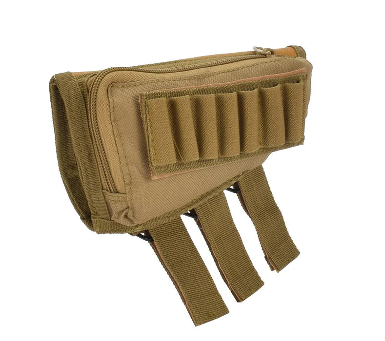 Tattico Muti-funzionale Caccia Cerniera Fucile Buttstock Pack Borsa Guancia Pad Resto Shell Mag Munizioni Pouch Pocket Magazine Bandoliera