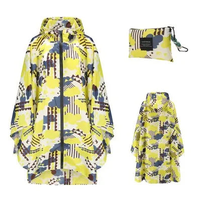 Donna Uomo Poncho Impermeabile Copertura per tenda impermeabile Indossare all'aperto Escursionismo Biker Cappotto antipioggia Giacca con zip Mantello Trench