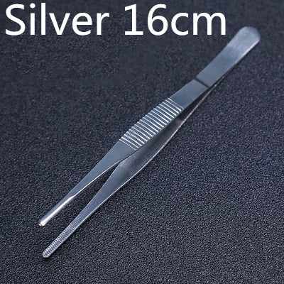 Pinzette per cucina e bar in acciaio inossidabile da 30 cm Pinze per alimenti Cucina Pinzette mediche Strumento da bar