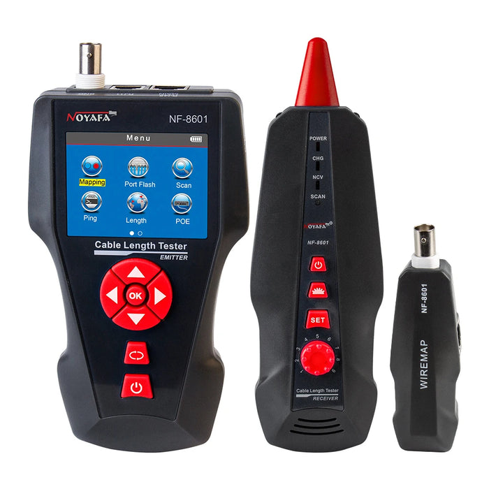 Tester per cavi di rete multifunzione originale Noyafa NF-8601W RJ45 RJ11 BNC POE PING crosstem Test Tracker per cavi di rete