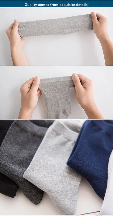 HSS 2023 calzini in cotone da uomo nuovi stili 10 paia/lotto calzini da uomo d'affari neri traspiranti primavera estate per uomo taglia usa (6.5-12)