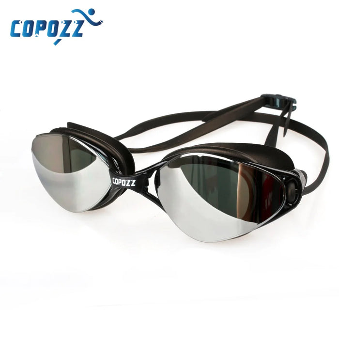Copozz Occhialini professionali Anti-Fog Protezione UV Occhialini da nuoto regolabili Uomo Donna Occhiali in silicone impermeabili Occhiali