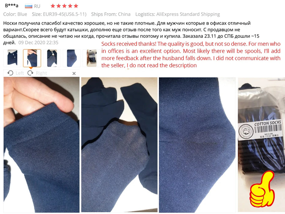 HSS 2023 calzini in cotone da uomo nuovi stili 10 paia/lotto calzini da uomo d'affari neri traspiranti primavera estate per uomo taglia usa (6.5-12)