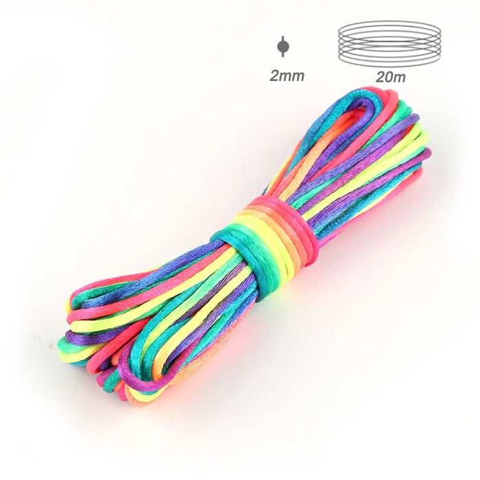 TYRY.HU 20-80 metri Collana masticabile per bambini Accessori 1.5mm/2mm/2.5mm Cavo in nylon di seta satinata per catena ciuccio per bambini Strumenti fai da te