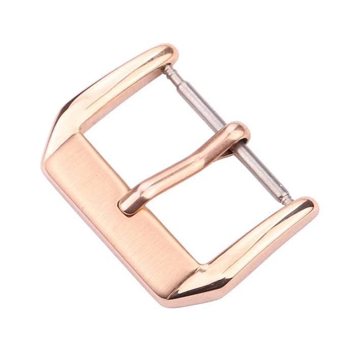 Fibbia ad ardiglione per orologio in acciaio inossidabile spazzolato medio 16mm 18mm 20mm 22mm Accessori per chiusura cinturino per cinturino in pelle argento oro nero