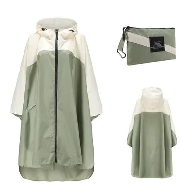 Donna Uomo Poncho Impermeabile Copertura per tenda impermeabile Indossare all'aperto Escursionismo Biker Cappotto antipioggia Giacca con zip Mantello Trench