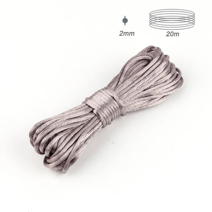 TYRY.HU 20-80 metri Collana masticabile per bambini Accessori 1.5mm/2mm/2.5mm Cavo in nylon di seta satinata per catena ciuccio per bambini Strumenti fai da te