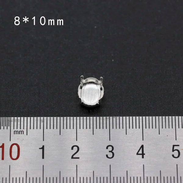 30p Base vuota da cucire su strass Gioielli in cristallo sfaccettato Artiglio vuoto placcato argento per accessori per indumenti in pietra Link 1