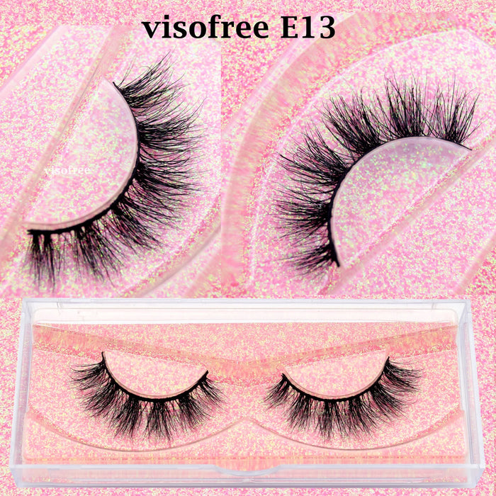 Ciglia Visofree Ciglia di visone 3D volume naturale fatto a mano ciglia morbide estensione ciglia lunghe ciglia di visone reale per il trucco E01