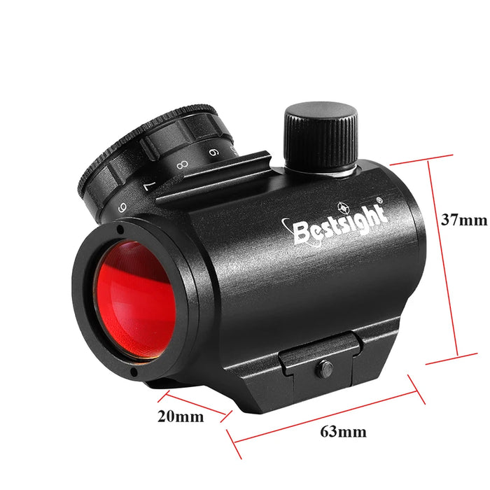 1x40 Red Dot Scope Sight Rifle scope Green Red Dot Collimatore Dot con 11mm/20mm Rail Mount Airsoft Air Hunting