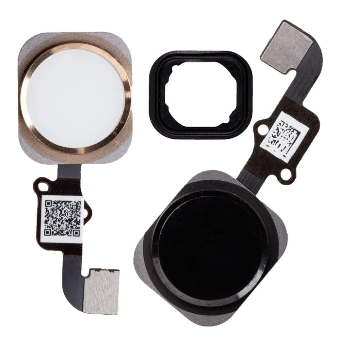 Pulsante Home con cavo flessibile per iPhone 6 6S 4.7"/ 6S 6 plus 5.5" Assemblaggio completo di ricambio Nero/Bianco/Oro