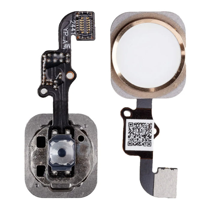 Pulsante Home con cavo flessibile per iPhone 6 6S 4.7"/ 6S 6 plus 5.5" Assemblaggio completo di ricambio Nero/Bianco/Oro