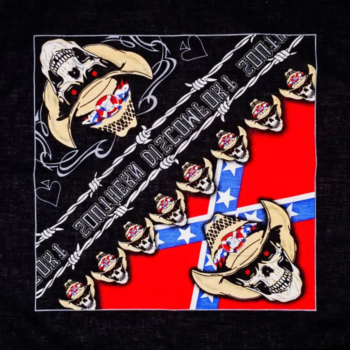 Nuovo Design Moda Hip Hop 100% Cotone Teschio Bandana Sciarpa Quadrata Nero Paisley Fascia per Bicicletta per Donne/Uomini/Ragazzi/Ragazze