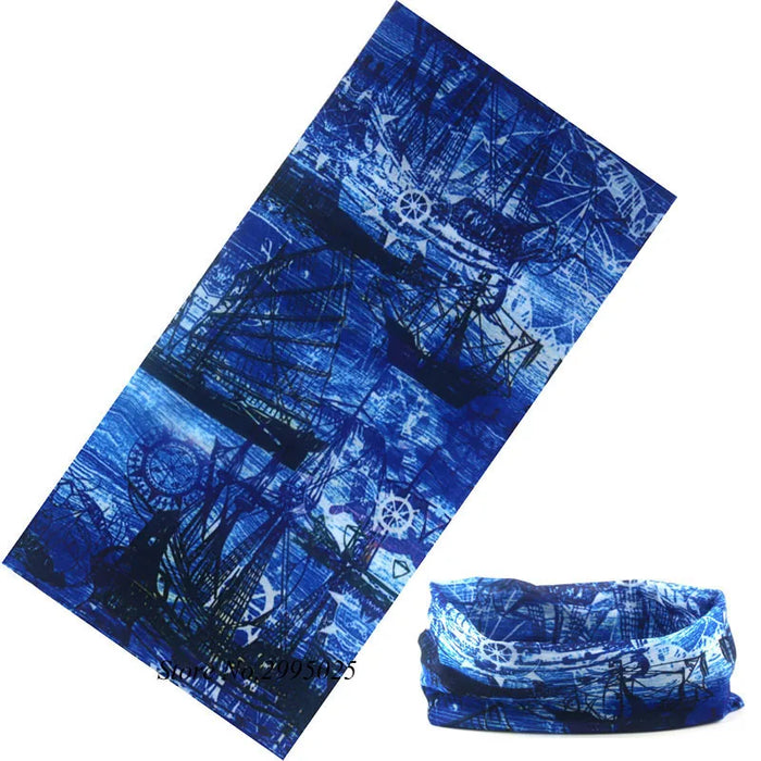 Sciarpa al collo con anello magico con teschio Fascia per capelli Bandana multifunzionale Viso Tubo tubolare senza cuciture Sciarpe unisex per uomo donna