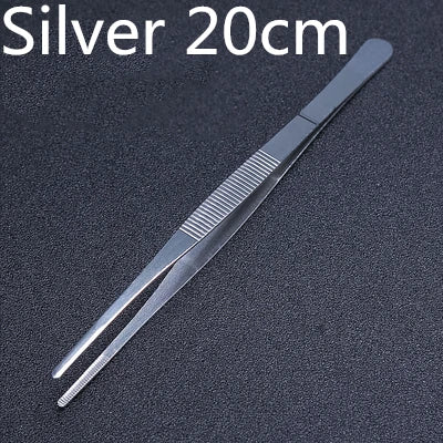 Pinzette per cucina e bar in acciaio inossidabile da 30 cm Pinze per alimenti Cucina Pinzette mediche Strumento da bar