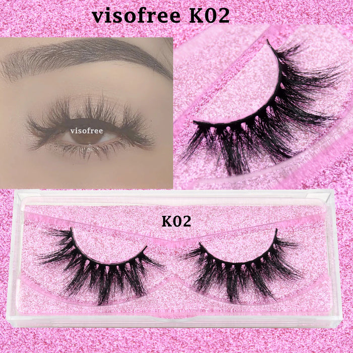 Ciglia Visofree Ciglia di visone 3D volume naturale fatto a mano ciglia morbide estensione ciglia lunghe ciglia di visone reale per il trucco E01