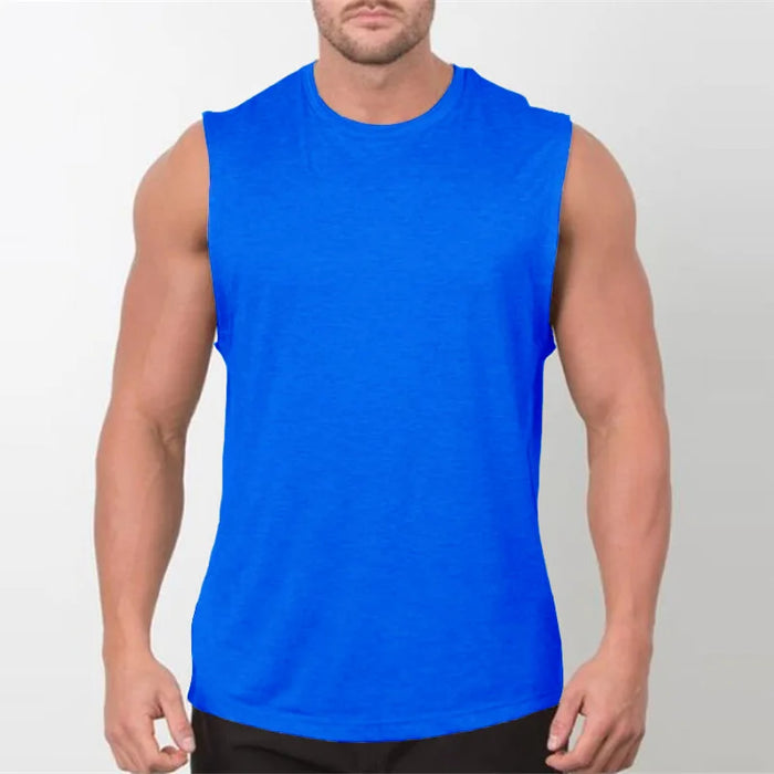 Canotta tinta unita nuovissima Canotta da bodybuilding da uomo Canottiera da palestra Camicia senza maniche Abbigliamento fitness vuoto Abbigliamento sportivo Gilet muscolare