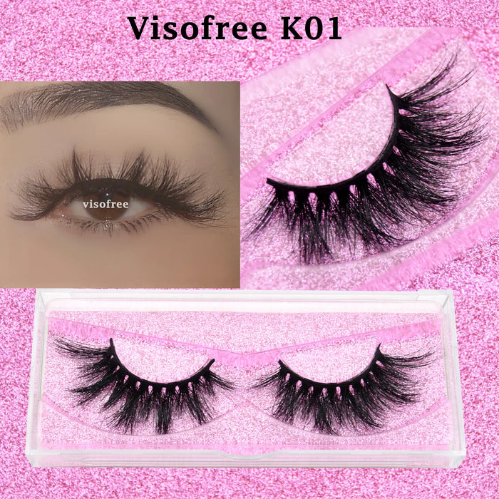 Ciglia Visofree Ciglia di visone 3D volume naturale fatto a mano ciglia morbide estensione ciglia lunghe ciglia di visone reale per il trucco E01