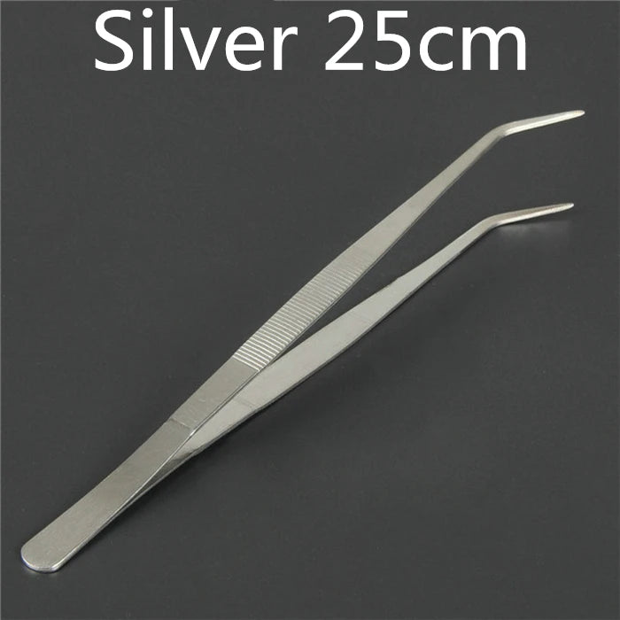 Pinzette per cucina e bar in acciaio inossidabile da 30 cm Pinze per alimenti Cucina Pinzette mediche Strumento da bar