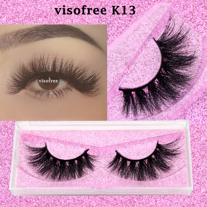 Ciglia Visofree Ciglia di visone 3D volume naturale fatto a mano ciglia morbide estensione ciglia lunghe ciglia di visone reale per il trucco E01