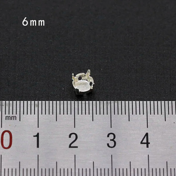 30p Base vuota da cucire su strass Gioielli in cristallo sfaccettato Artiglio vuoto placcato argento per accessori per indumenti in pietra Link 1