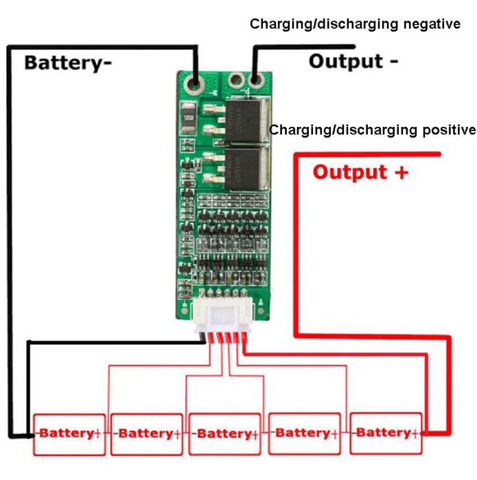 1S/2S/3S/4S/5S Li-Ion 18650 Caricabatteria al litio Modulo cella Lipo PCB BMS Scheda di protezione per motore di perforazione con bilanciamento