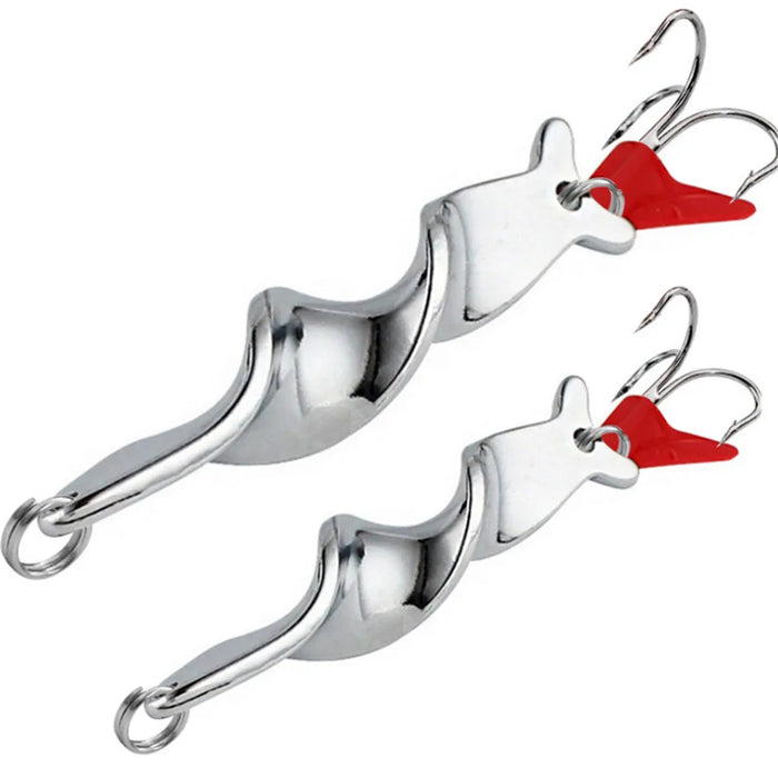 1 pz 10g 14g 21g 28g rotante metallo Spinner cucchiaio richiamo di Pesca esche rigide per trota luccio Pesca Peche Treble Hook Tackle