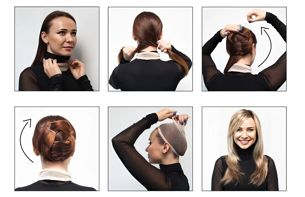 ESIN Parrucca sintetica marrone scuro Parrucche a onde lunghe per donna Parrucca per capelli con frangia Resistente al calore Uso naturale quotidiano per feste