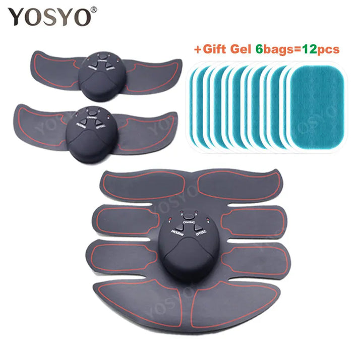 EMS Stimolatore muscolare wireless Trainer Smart Fitness Allenamento addominale Adesivi elettrici per la perdita di peso Massaggiatore dimagrante per il corpo