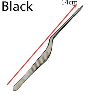 Pinzette per cucina e bar in acciaio inossidabile da 30 cm Pinze per alimenti Cucina Pinzette mediche Strumento da bar