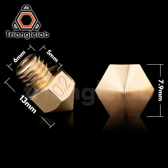 Trianglelab Ugello MK8 in ottone di alta qualità per stampanti 3D hotend Filamento da 1,75 mm J-testa cr10 blocco termico ender3 hotend m6 Filettatura
