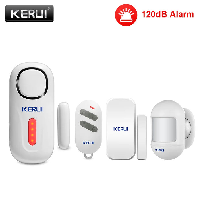 KERUI 120DB Wireless Porta/Finestra Ingresso Sicurezza Sensore Antifurto Allarme PIR Magnetico Smart Home Garage Sistema di Controllo Remoto Led