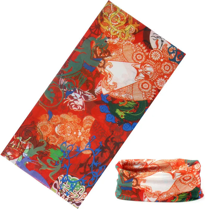 Sciarpa al collo con anello magico con teschio Fascia per capelli Bandana multifunzionale Viso Tubo tubolare senza cuciture Sciarpe unisex per uomo donna